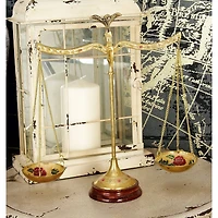 Gold Brass Traditional Scale, 12" x 12" x 4"