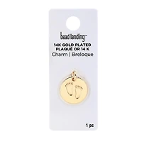 14K Gold Plated Footprints Charm by Bead Landing™