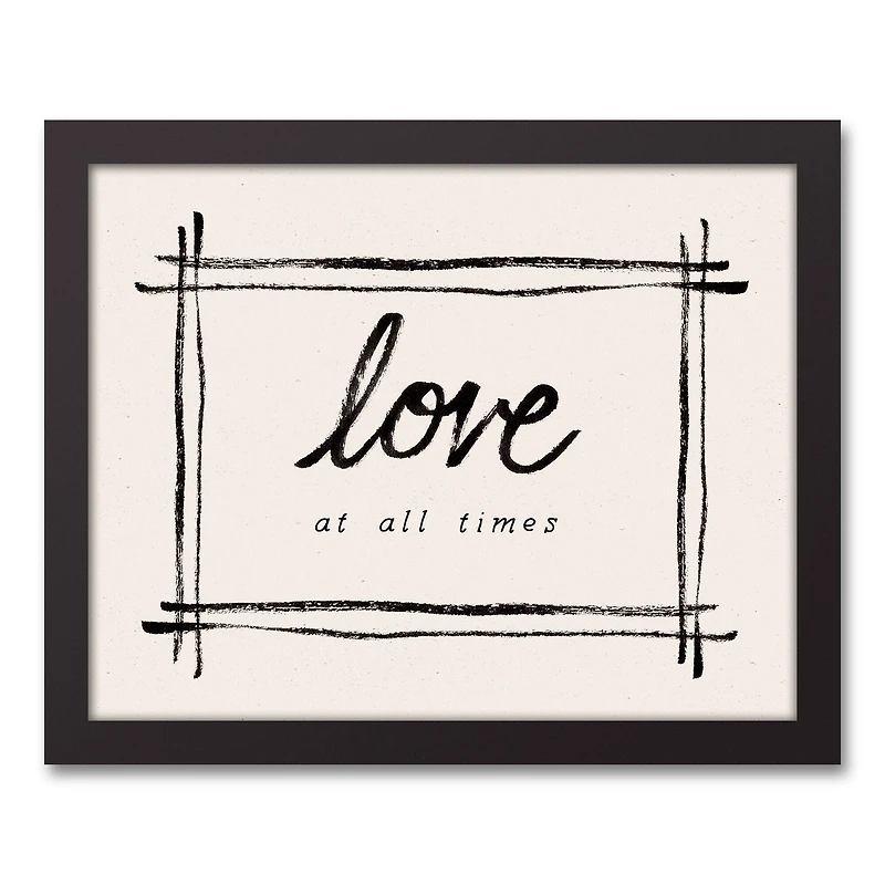 Love At All Times 15.73" x 12.73" Black Framed Canvas