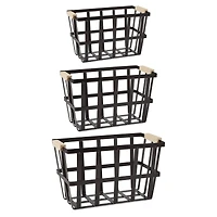 DII® Black Metal Urban Modern Basket Set
