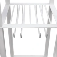 Simple Designs™ Floor Lamp Storage Shelf and Wine Rack with Linen Shade