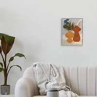 Stupell Industries Western Abstract Vases Brown Orange Green in Gray Frame Wall Art