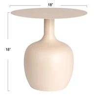 Hello Honey® Cream Chic Metal Round Side Table
