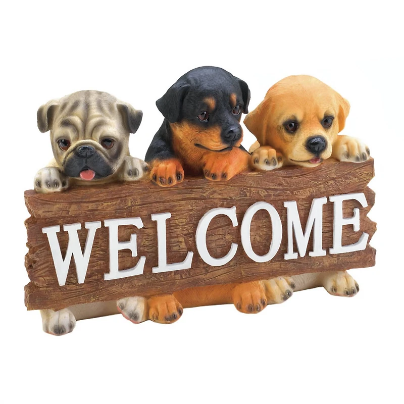 Cute Puppies Welcome Sign