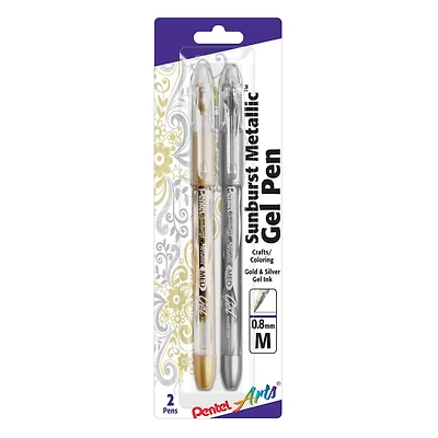 Pentel® Sunburst Metallic™ 0.8mm Gel Pens 2 Set