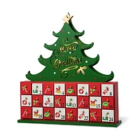 Glitzhome® 15.25" Lighted Christmas Tree Advent Calendar Décor