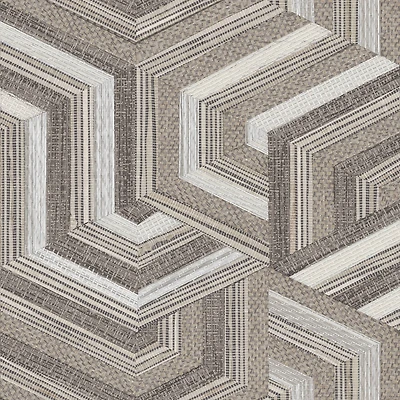 RoomMates Geo Puzzle Faux Grasscloth Peel & Stick Wallpaper