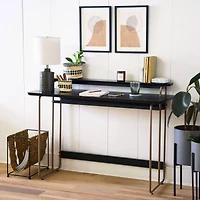 Hello Honey® Charcoal Grey & Black Boho Metal Planters with Gold Rim & Stands Set