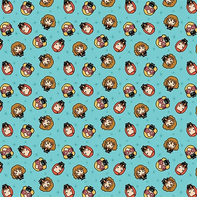Harry Potter™ Aqua Kawaii Girls Toss Cotton Fabric