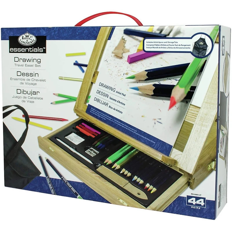 Royal & Langnickel® Essentials™ 44 Piece Drawing Travel Easel Set