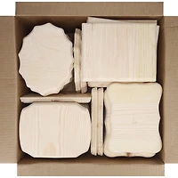 Good Wood by Leisure Arts 7" x 9" Mixed Wood Plaques, 48ct.
