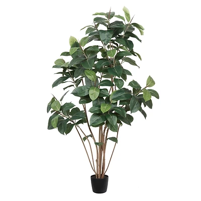 6ft. Potted Artificial Green Rubber Tree