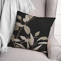 Black and White Greenery II 18" x 18" Throw Pillow