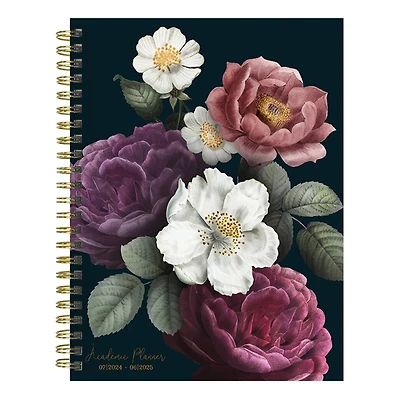 TF Publishing 2024 - 2025 Peony & Petals Medium Spiral Planner
