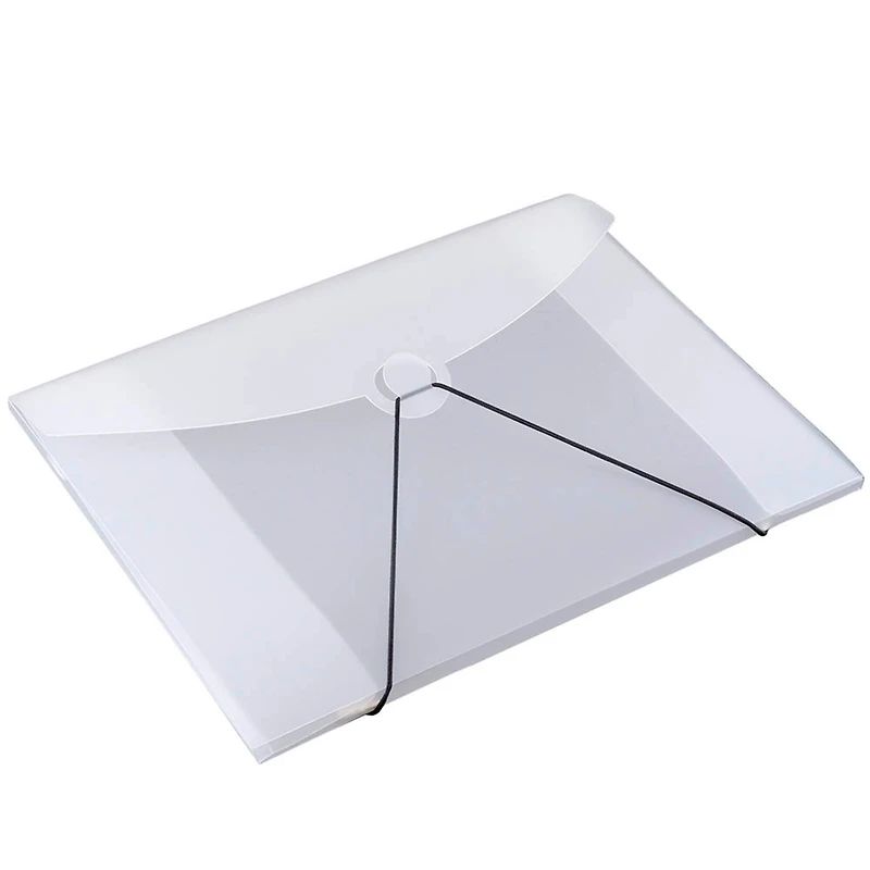 JAM Paper Clear Frosted 6.5" x 9.5" Plastic Portfolio