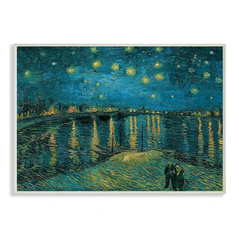 Stupell Industries Classic Starry Night Over the Rhone Van Gogh Painting Wall Plaque