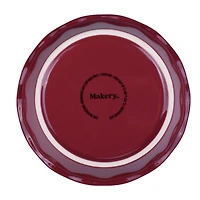 6" Mini Burgundy Ceramic Pie Plate by Makery™