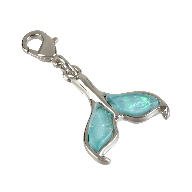 12 Pack: Charmalong™ Rhodium Mermaid Charm by Bead Landing™