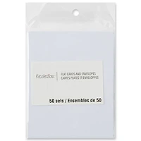 12 Packs: 50 ct. (600 total) 4.25" x 5.5" White Flat Cards & Envelopes by Recollections™