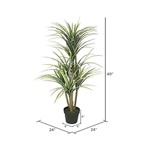 3.3ft. Potted Artificial Green Yucca Tree