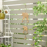 Brass Metal Eclectic Windchime, 10" x 2" x 28"