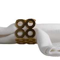 DII® Gold Square Die Cut Napkin Rings, 6ct.