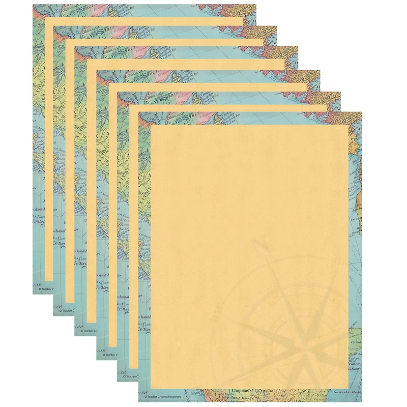 Teacher Created Resources Travel the Map 8.5" x 11" Computer Paper, 6 Packs of 50