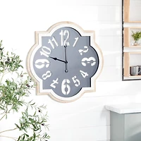 Black Metal Farmhouse Wall Clock, 32" x 32" x 2"