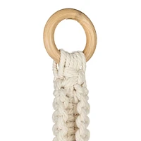 Hello Honey® 5ft. Cotton Macrame Plant Hanger with Wood Base