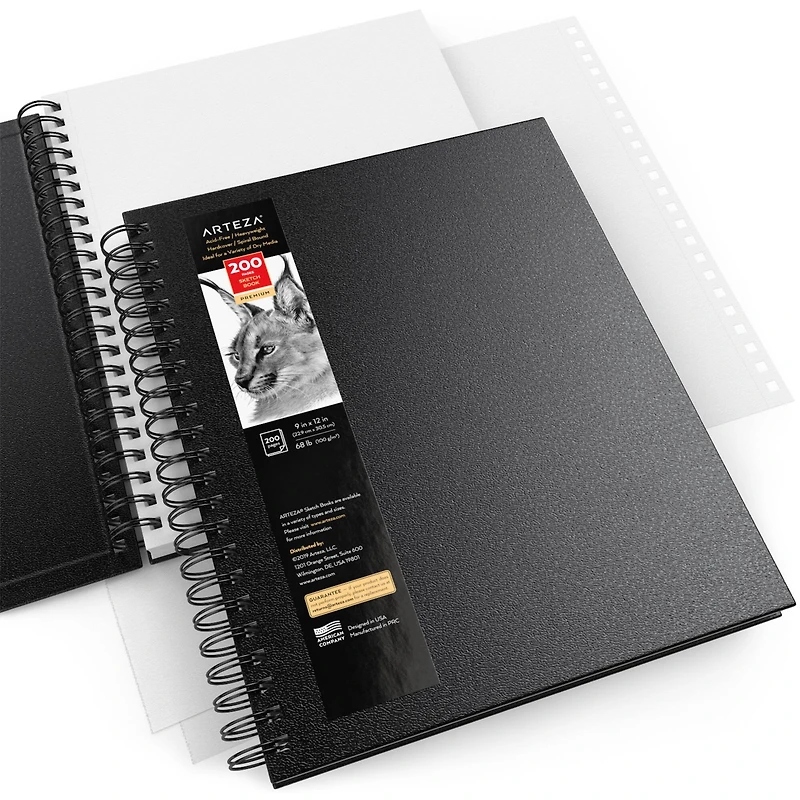Arteza® 9" x 12" Hard Cover Sketch Books, 2ct.