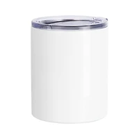 Craft Express 10oz. White Stainless Steel Lowball Mug, 4ct.