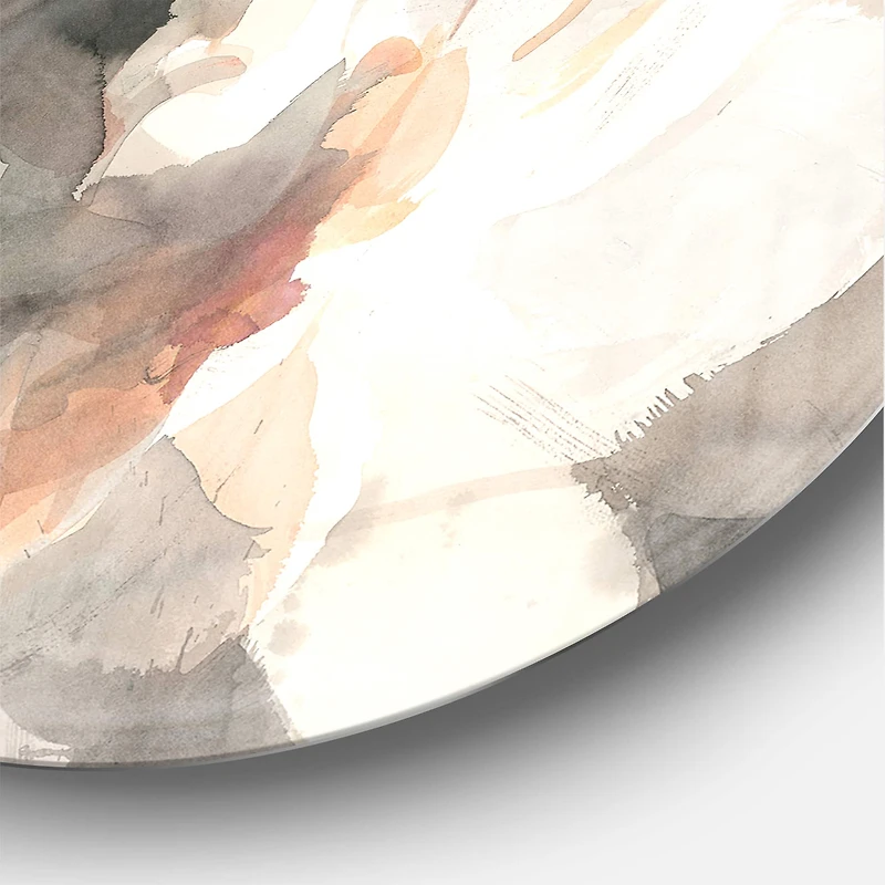 Designart - Abstract Peony Grey