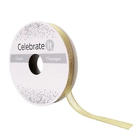 3/8" x 5yd. Metallic Sheer Wired Ribbon by Celebrate It®