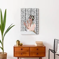 Café Girl Canvas Wall Art