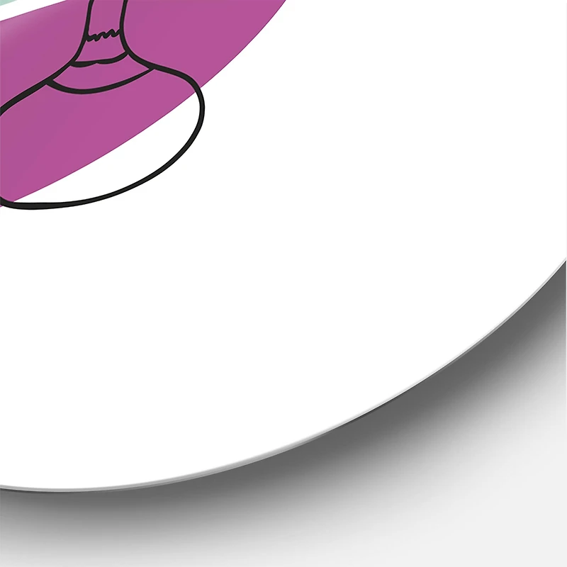 Designart - Elementary Shapes With Abstract Flowers Plants IV