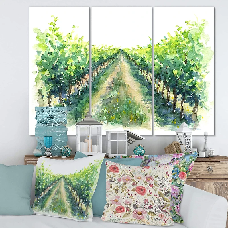 Designart - Rural Scene Vineyard Road