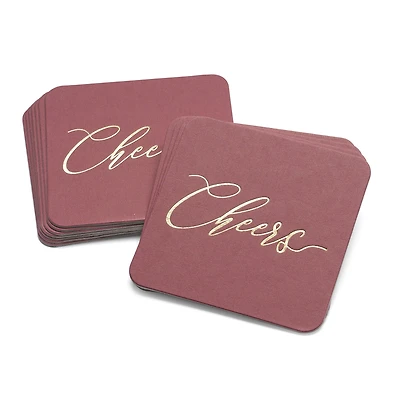 Hortense B. Hewitt Co.™ Cheers Burgundy Coasters