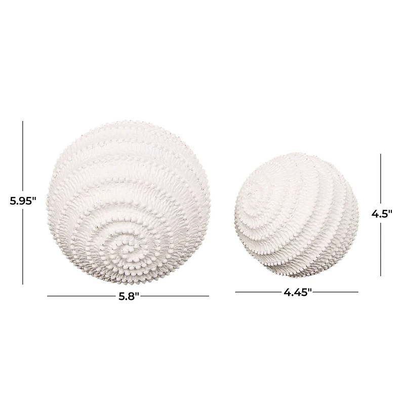 Cream Textured Dimensional Ball Sculpture Set