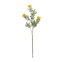 34.25" Yellow Flocked Protea Sprays, 6ct.