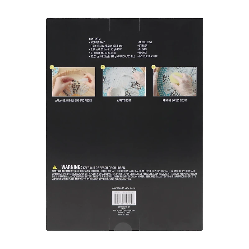 10" x 14" Purple Flowers Mosaic Tray Kit by Make Market®