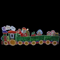 8.5ft. Holographic LED Lighted Motion Train Set Outdoor Christmas Decoration