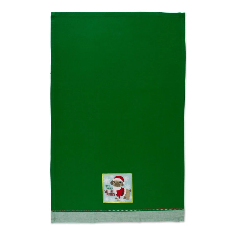 DII® Assorted Holiday Pup Embellished Dishtowel Set