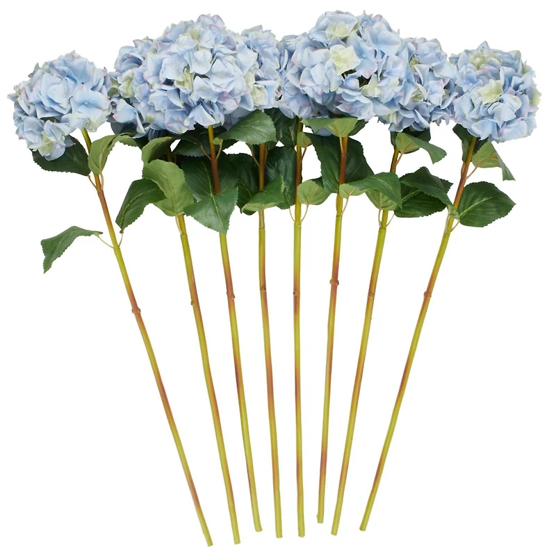 33" Blue Hydrangea Artificial Flower Stem