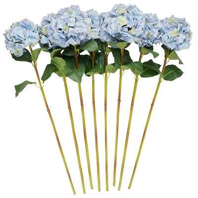 33" Blue Hydrangea Artificial Flower Stem
