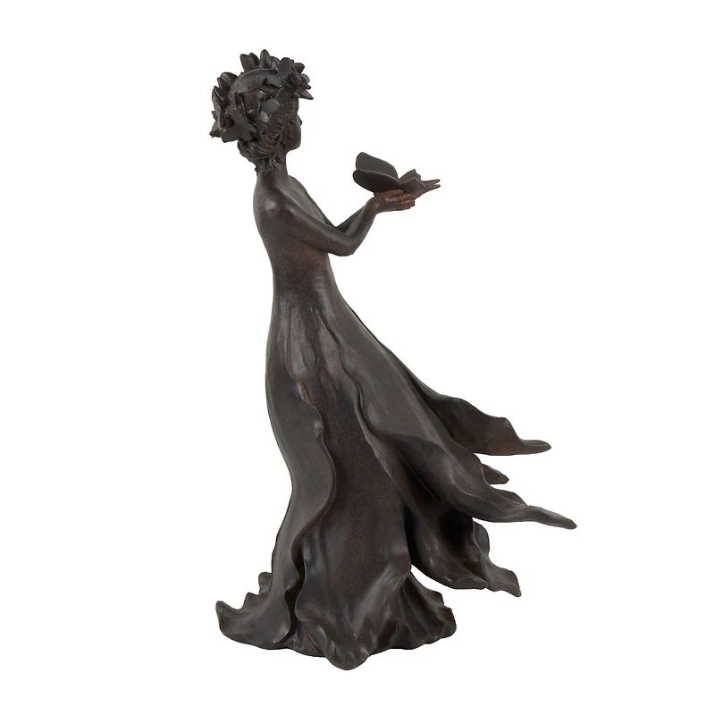 22" Dark Gray Woman Sculpture