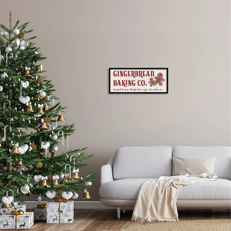 Stupell Industries Gingerbread Baking Co Holiday Framed Giclee Art