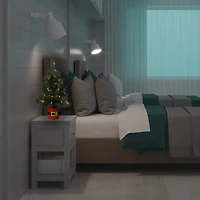 20" Pre-Lit Night Night™ Classic Pine Artificial Tabletop Christmas Tree in Santa Belt Base