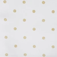 Metallic White/Gold Reversible Polka Dot Table Runner 13" x 90"