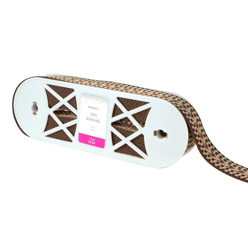 1.5" Brown Weave Belting Trim by Celebrate It®