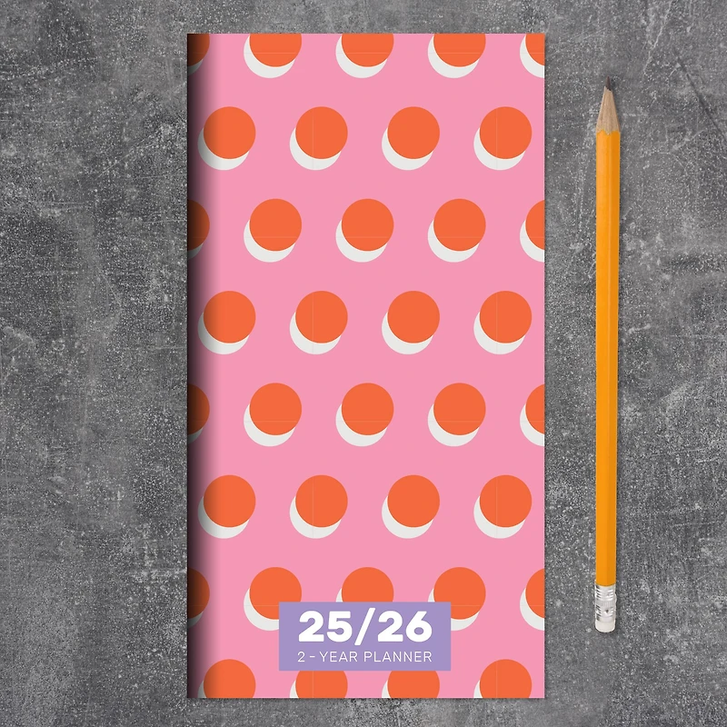 TF Publishing 2025-2026 Small Pink Orange Crush Monthly Pocket Planner